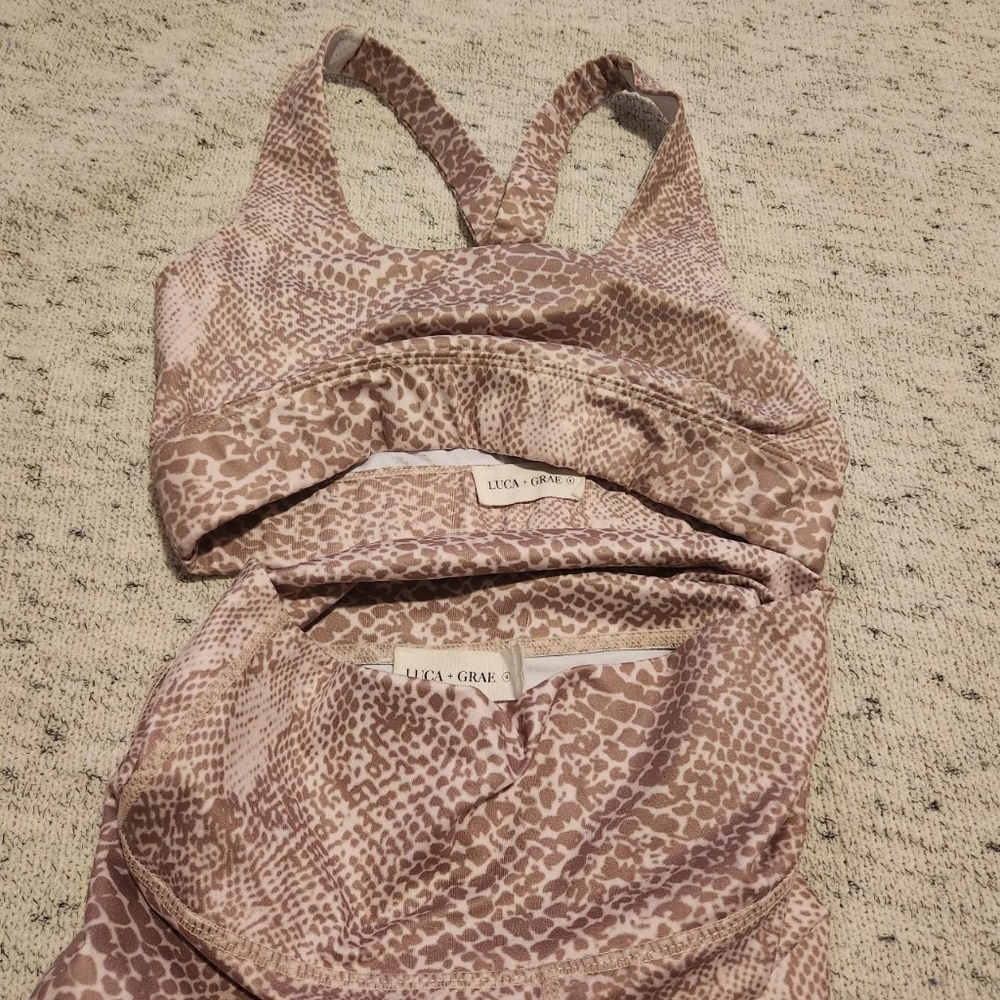 Luca + Grae Mauve Cheetah Print Set - image 1